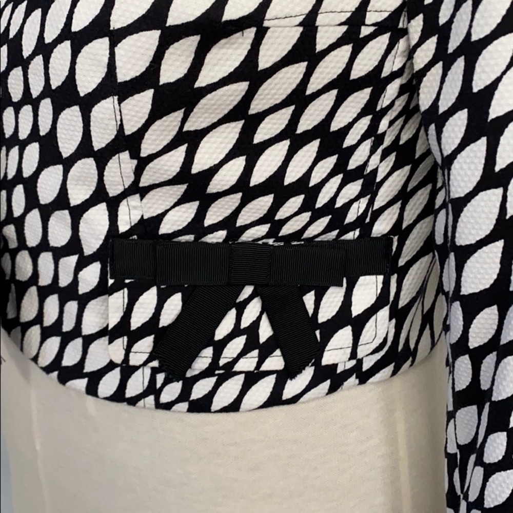 Teri Jon jacket cropped black & white  sz8 - Picture 3 of 8